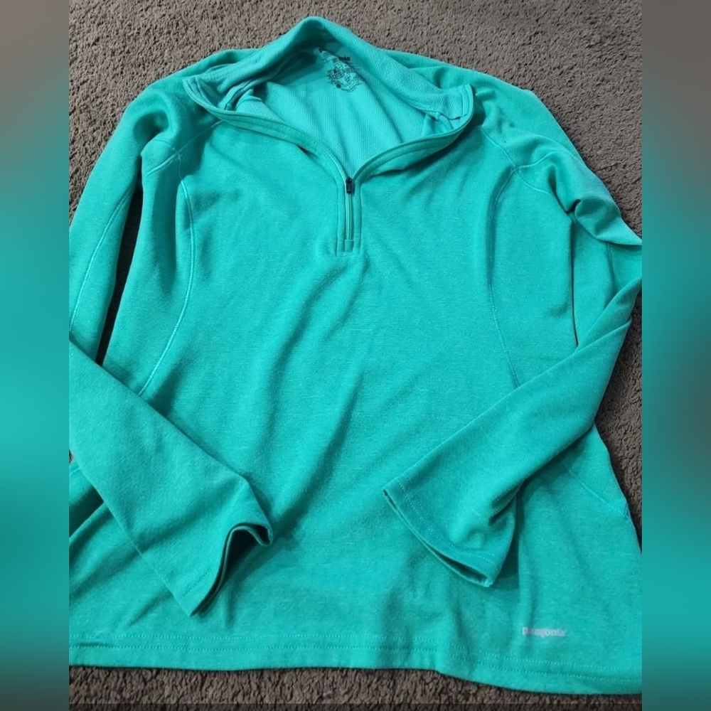 Patagonia Teal Half-Zip Sweater
